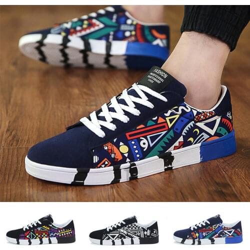 Fashion Mens Casual Shoes Lace-up Walking Sneakers Outdoor Flat Shoes