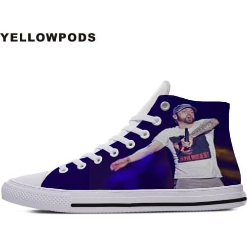 Mens Casual Shoes Handiness Harajuku For Man Woman Rap Music Rock Funny Eminem Sport Shoes Lightweight Breathable Casual Shoes