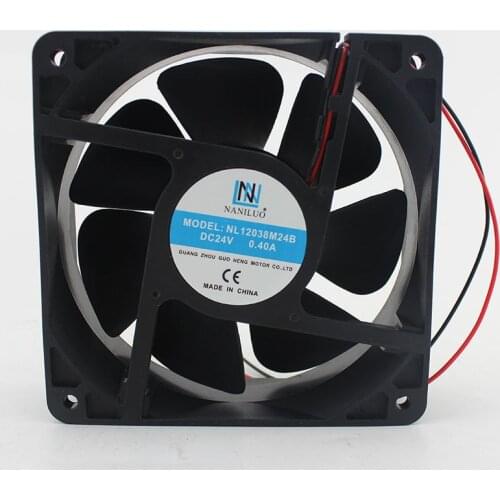 NANILUO DC 24V 12038 120mm 120*120*38 2Pin Connector Brushless Cooler Radiator Fan
