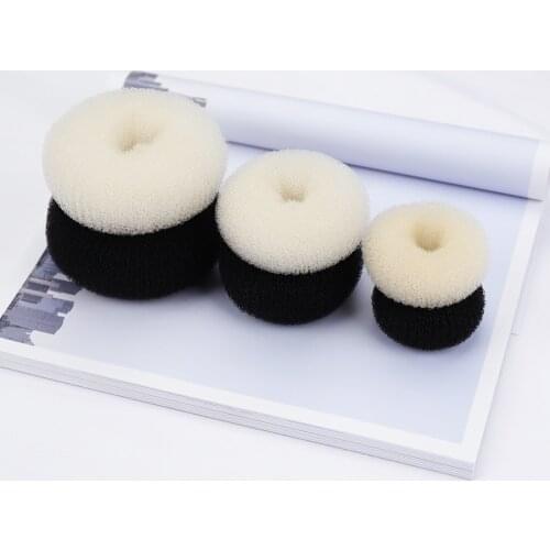 2021 New Three Types Of Sponge Hairdressing Tools Spherical Hair Accessories Headband Girl Hair Donut Bun Ring Styler