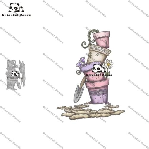 New Dies 2020 Flowerpots and soil Metal Cutting Dies diy Dies photo album cutting dies Scrapbooking Stencil stamps and dies