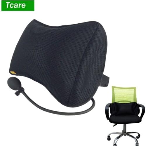 Tcare Portable Inflatable Lumbar Support Massage Pillows - Orthopedic Design for Back Pain Relief - Lumbar Support Pillow
