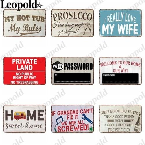 Vintage Metal Plaque Family Letters I Love My Wife Poster Poster Bar Home Cafe Wall Decoration 20X30Cm