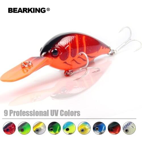 Bearking Bk17-C28 deep Crank Fishing Lures 1PC 65mm 16g hot jointed Hard Bait With 2 Hooks Fishing Tackle Bait Casting Lure