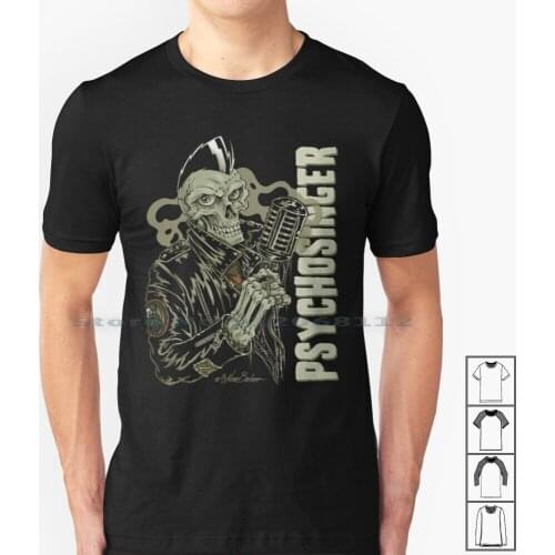 Psychosinger T Shirt 100% Cotton Psychobilly