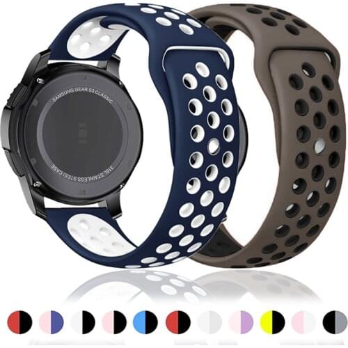 Watchband for Samsung watch 3 45mm 41mm Galaxy watch active 2/gear s3 silicone bracelet Huawei Watch GT 2/2e/pro Strap 20 22 mm