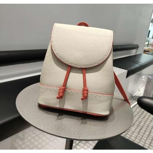 Genuine Leather Backpack College Style School Bag Small Backpack Women Mochila Feminina Korean Backpack Mochilas Mini Backpacks