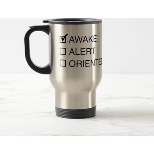 Self Assessment Travel Mug Stainless Steel coffee Cup with Handle - Great Gift Mugs 14 Ounce