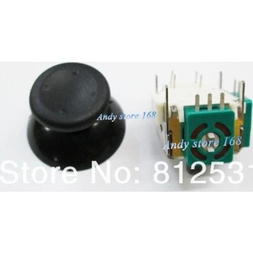 High Quality New 3D Analog Joystick Stick For Xbox 360 With Black Handle Joystick Cap For Xbox 360
