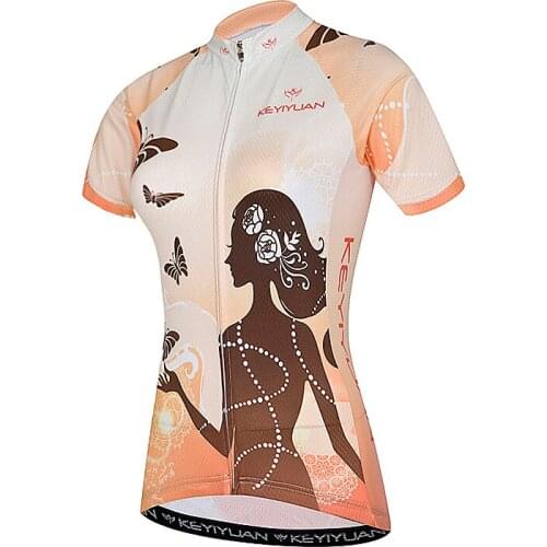 KEYIYUAN Woman Cycling Clothing 2021 Summer Bicycle Cycle Jersey Lady Short Sleeve Mountain Bike MTB Clothes Maillot Ciclismo