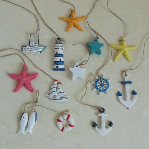 1PC DIY Resin Mini Sea Anchor Mediterranean Style Cut and Paste Craft Home Wall Hanging Hanging Small Gift Home Decor MP 006