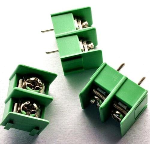 10PCS/Lot KF7.62 2Pin PCB Screw Terminal Block Connector KF7.62-2P pitch:7.62MM/0.3inch Green MG7.62 2Pins