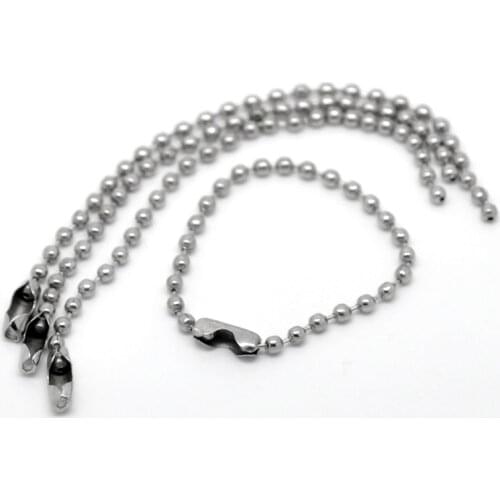 100pcs Ball Bead Label Chains Hanging Tablets Tag Rope Cords For Garment Bag Tags Cards DIY Clothing Accessories 10cm long