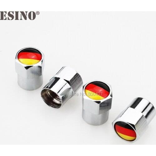 200 x Car Styling Stainless Zinc Alloy Germany National Flag Car Tire Valve Caps Wheel Tires Tyre Stem Air Cap Airtight Covers