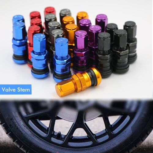 4pcs🌟Universal Car Tubeless Wheel tayar Tyre Valve Stems Tire Aluminum Stem Air Cap Colour Grey Blue Red Gold Silver Black