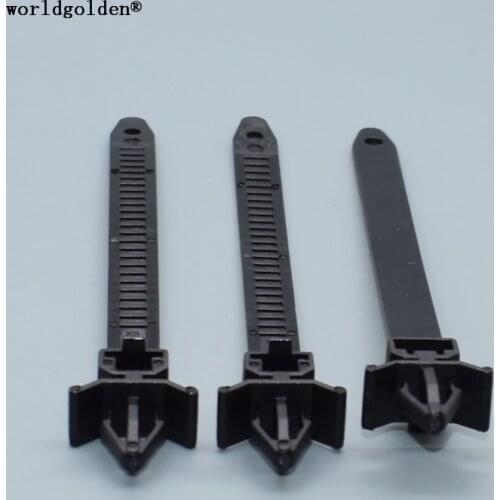 Worldgolden 100pcs auto fasteners Releasable Cable Strap Length:111.3mm Max Bundle:25mm for Mazda#9928-90-753(992890753)