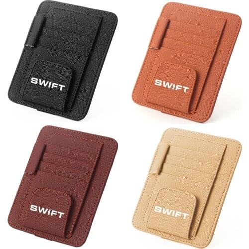 Car Organizer Sunshade Storage Bag Car Sun Visor Clip Bag Stowing Box Pen Card Ticket Sunglasses Holder For Suzuki SWIFT