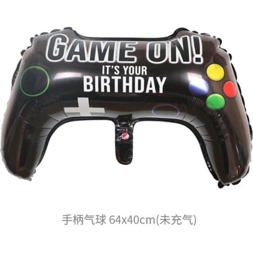 1pc Big Video Game Controller Aluminum Foil Balloon Rocket astronaut Boy Inflate Toy birthday party decoration Balloons