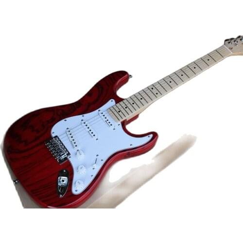 Custom classic striped red professional playing 6-string electric guitar
