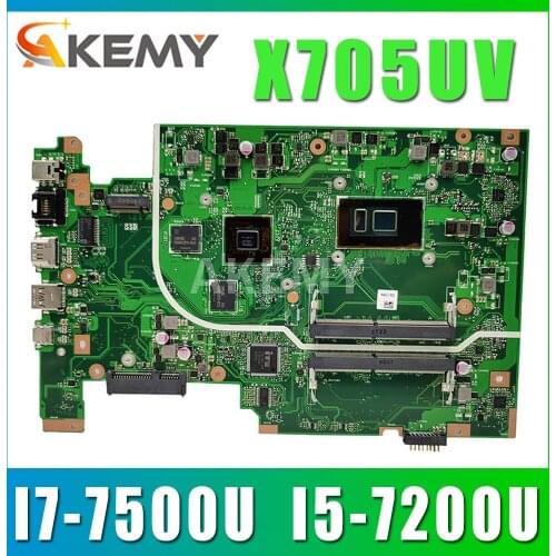 For ASUS Vivobook 17 X705UVR X705UV X705UD X705UDR Laptop Motherboard MainboardI I7-7500U I5-7200U + 940MX GPU