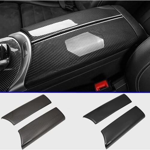 For Mercedes Benz GLC C class W205 X253 Car Armrest Box Protect Stickers Cover Interior Auto Accessories