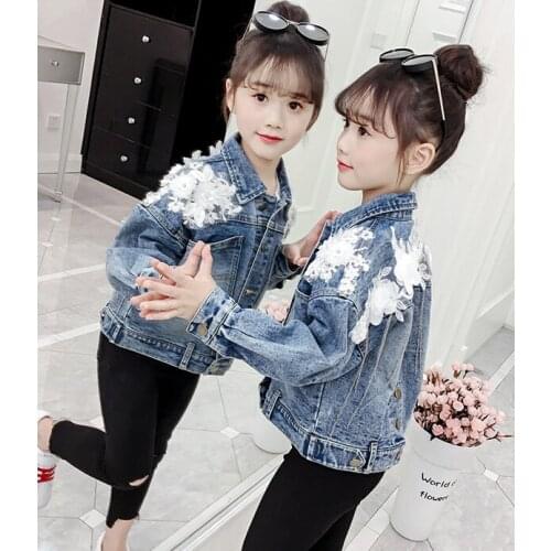 Girl jeans coat Korean style jacket