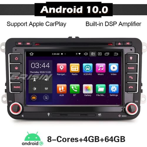ERISIN 8148 Android 10.0 7" DSP CarPlay OBD Wifi 4G RDS BT SWC DAB+ 8-Core Car Stereo for VW Passat Golf MK V Tiguan Polo Seat