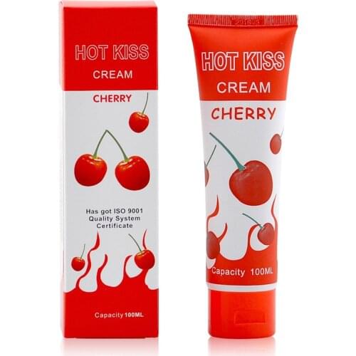 HOT KISS Cherry Lubricante Anal For Men Oral Sex Lubricant 100ML Edible Lube Grease Lubrication Oil Lubrificante Para Sexo