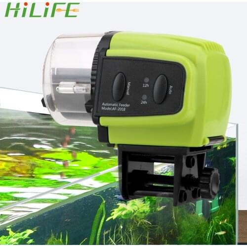 HILIFE 1 Pcs Plastic Food Feeding Digital Display Home Aquarium Automatic Fish Timer Feeder Portable Fish Feeder Tools