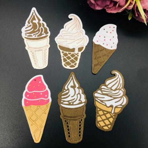 Metal Cutting Dies Summer Ice cream set Scrapbooking Paper craft album Handmade Card Punch Die Cut Art Cutter Alinacutle
