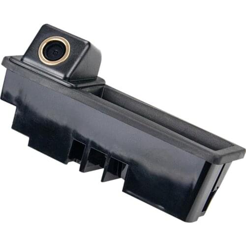 Misayaee Golden CCD Car Rear View Camera Trunk Handle for Audi A6L A4 B6 B7 A3 Q7 Starlight Night Vision Auto Parking Monitor