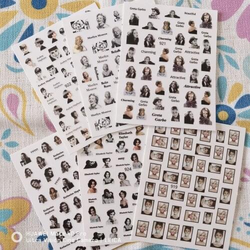 1 Sheet Newest beautiful woman Series design 3D nail art sticker back glue nail decals Japan type DIY decoration tools