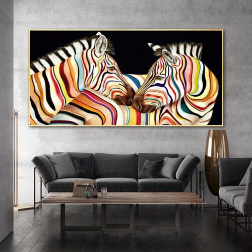 RELIABLI ART Zebra Animal Pictures Canvas Painting Wall Art For Living Room Bedroom Modern Home Decoration Posters NO FRAME