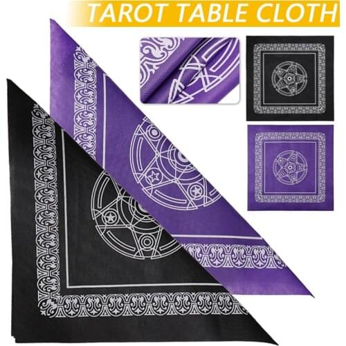 49x49cm Non-woven Board Game Textiles Tarot Table Cover Playing Cards Pentacle Tarot Game Tablecloth Square Tapestry