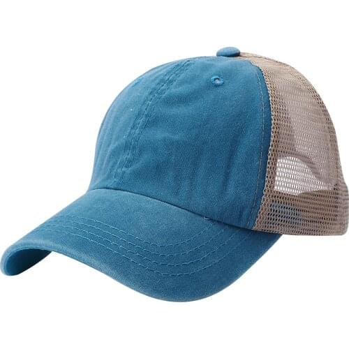 New Women Cowboy Baseball Cap 2021 Summer Breathable Patchwork Mesh Hat Travel Sunscreen Beach Sun Hats Gorras Mujer A40