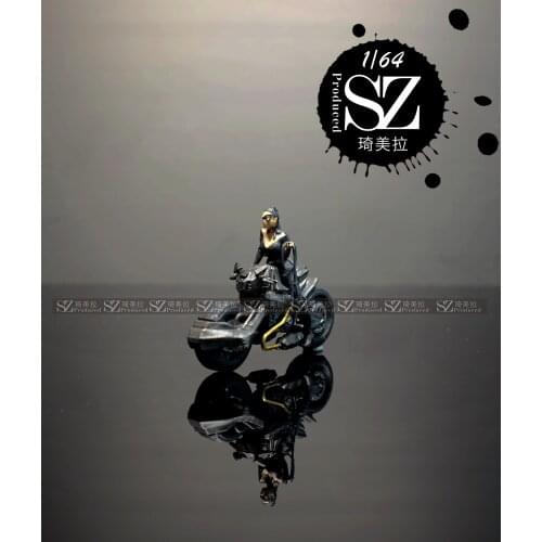 New 1/64 Scale Resin Die-casting Movie Character DC Woman Puppet Model Car Scene Model Scene Layout Collection Decoration Toy