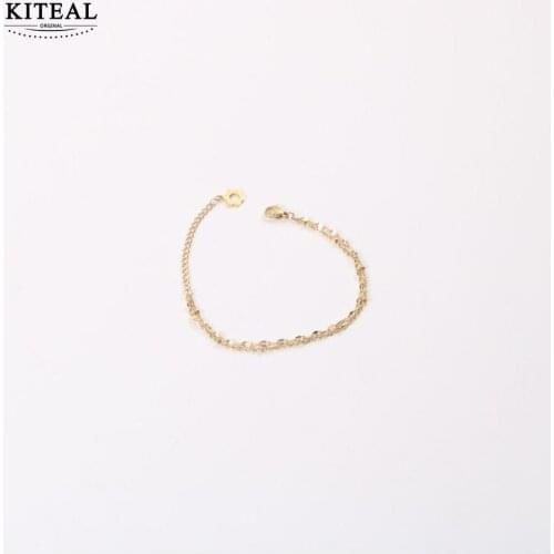 KITEAL Newest Arrival Gold Filled women Charms bracelet Gold beads, double one direction men jewelry