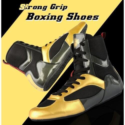 New Brand High Quality Professional Fighting Wrestling Shoes for Men Breathable Anti Slip Sneakers Man Size 35-46 Boxing Shoes