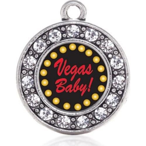 NEW FSHION VEGAS BABY CIRCLE CHARM antique silver plated jewelry accessory