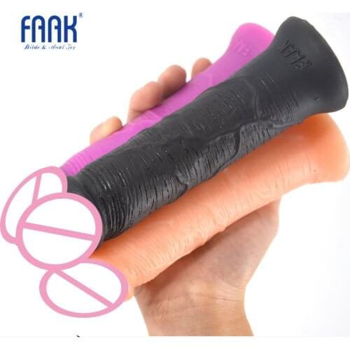 FAAK Realistic dildo artificial anal dildo sucker fake penis dick anus sex toys for women lesbian masturbate erotic products