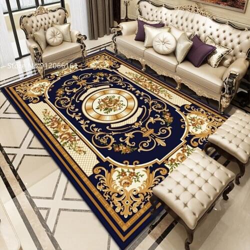 Beautiful Flowers Luxury Floor Rug Style European Large Area Carpet Kitchen Doorway Floor Mat For Bedroom Living Room Carpet