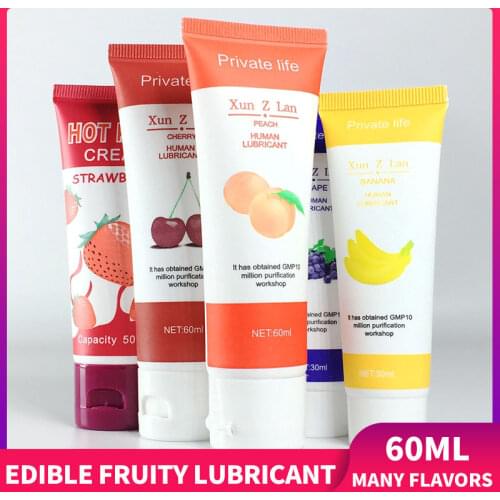 30ml Strawberry Flavor Edible Lubricant for Anal Vaginal Oral Sex Silicone Lubricating Oil Adult Sex Products Body Massage Gel