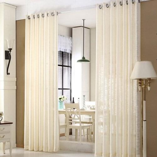 Six solid curtains, window screens for living room, bedroom etc