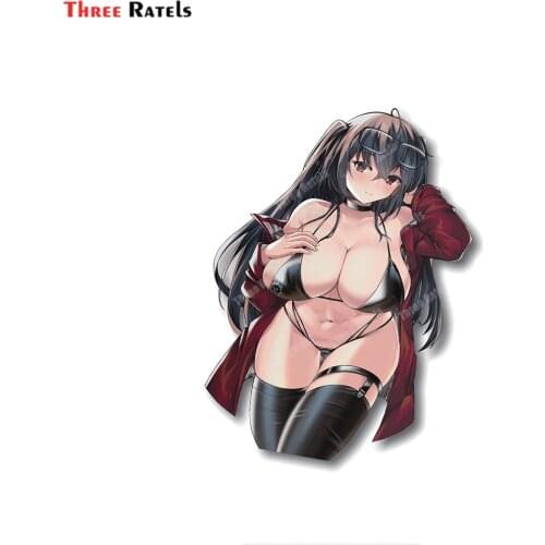Three Ratels B859 Anime Taihou Race Queen Car Sticker Waterproof Bumper Window Door JDM Car Wrap Decals
