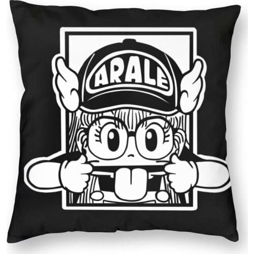 Funny Arale Norimaki Anime Cushion Cover 40x40 Home Decor Printing Dr. Slump Throw Pillow for Living Room Double-sided
