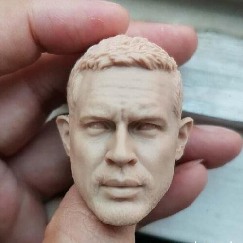 Blank Hot 1/6 Scale Mad Max Tom Hardy Head Sculpt Unpainted Fit 12" Figure