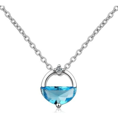 Everoyal Vintage Silver 925 Girls Choker Necklace Jewelry Female Fashion Crystal Round Pendant Necklace Girls Party Accessories