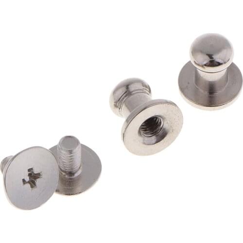 10Pcs 8mm Screw Rivets Stud Leather Craft Nail Studs for Belt Wallet Bag Decor