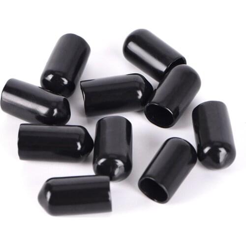 10PCS/lot Rubber Steel Pole Tube Pipe Protecting 3-8mm End Cap PVC Plastic Cable Wire Thread Waterproof Cover Vinyl End Cap