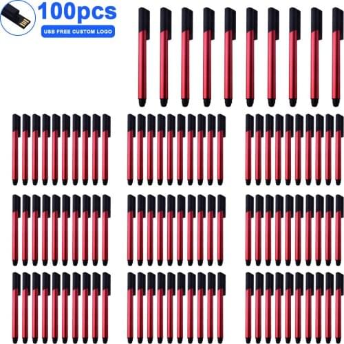 100pcs/lot free logo usb 8GB 16GB 32GB 64gb 128gb USB 2.0 Flash Drive Metal Pen Drive Waterproof USB Stick Pendrive Flash Drive